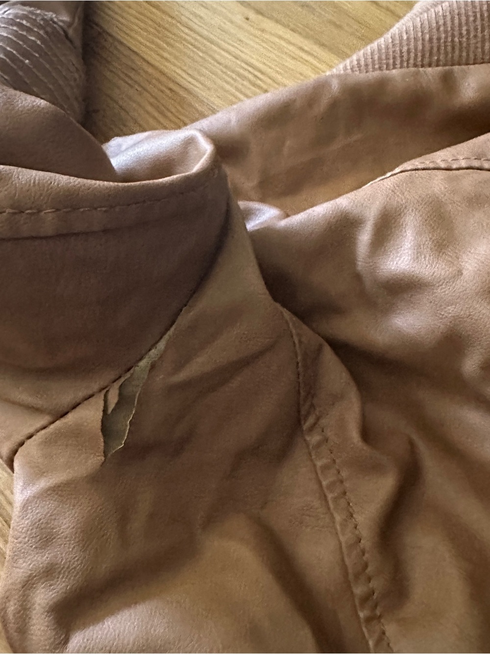 Camel leather jacket - Picture 3 of 3